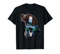 German Shorthaired Pointer Aullando A La Luna GSP Camiseta