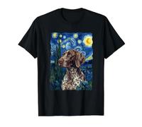 German Shorthaired Pointer Camiseta gráfica económica, Hombre, Negro, M