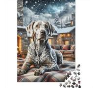 German Shorthaired Puntador Puzzles Imposible,desafío for Adults Entretenimiento Creativo 1000 Piezas Obra De Arte De Juego De para Adultos, Regalos A Partir De 14 Años 1000pcs (75x50cm)
