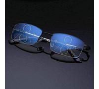 German Smart Zoom Reading Glasses, Smart Zoom Reading Glasses Multifocal Reading Glasses (Black, + 2.5X)