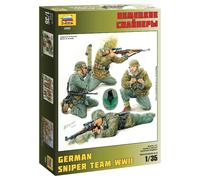 German Sniper Equipo WWII 1 :3 5 Figura Plástico Modelo Kit Zvezda