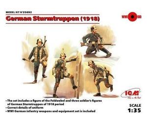 German Sturmtruppen (1918) (4 Figures) (100% New Moldes) 1 :3 5 Plástico Modelo