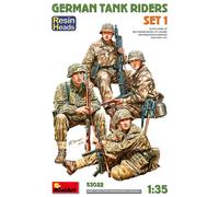 German Tank Riders Set 1. Resina Heads Figura 1 :3 5 Plástico Modelo Kit Miniart