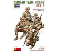 German Tank Riders Set 2 Cabezas De Resina Figura 1:35 Modelo Plástico MINIART