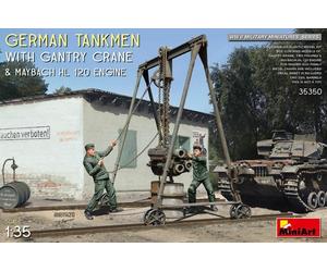 German Tankmen W. Gantry Crane & Maybach Hl 120 Motor 1 :3 5 Plástico Modelo Kit