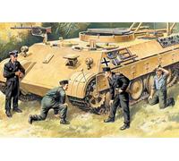 German Tanque Crew (1943-1945) (1 Officer, 1 Unterofficer, 2 Soldiers) 1 :3 5
