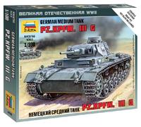 German Tanque Panzer III 1:100 Plástico Modelo Kit Zvezda