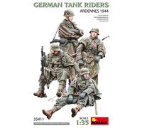 German Tanque Riders (Ardennes 1944) Incluye 4 Figura 1 :3 5 Plástico Modelo Kit