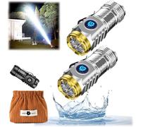 German Three-Eyed Monster Mini Flash Super Power Flashlight, Mini Tactical Flashlight, Three Eyed Monster Mini Flashlight, Thumb Sized Flashlight, 3 Eyed Monster Mini Flashlight (2PC-B)