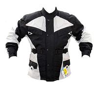 German Wear GW302J - Chaqueta de moto, negro/gris claro, XL