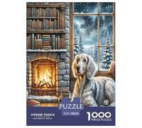 German Wirehaired Perro Pointer Puzzle Imposible,desafío para Adultos Animales Inteligentes Entretenimiento Creativo 1000 Piezas Obra De Arte De Juego De para Adultos Y Niños 38x26cm/1000pcs