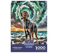 German Wirehaired Perro Pointer Rompecabezas,desafío Animales Inteligentes Entretenimiento Creativo 1000 Piezas Obra De Arte De Juego De para Adultos Y Niños Mayores De 12 Años 38x26cm/1000pcs