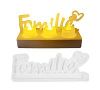 German Word Mold, Family German Words Molds, 2,95 x 7,48 pulgadas, Smooth Inspirational Letter Mould Sign Home Decor Perfect for Birthday, Mother's Day, and Special Ocasiones