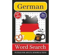 German Word Search Puzzle Book: Easy to Read Print about German language, German culture, German literature and More | 6x9 inches, 110 pages | 50+ ... Gift for Vacations, Holidays and Free Times