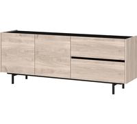 Germania Aparador 1056-627 GW-Cantoria, en Roble/Negro, con Dos cajones y Dos Puertas, 162 x 63 x 40 cm (Ancho x Alto x Profundidad)