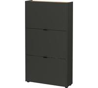 Germania Armario para Zapatos 3235-549, en Grafito/Roble Navarra NB., con amortiguación de Las Puertas, 71 x 126 x 22 cm (An x Al x Pr)