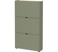 Germania Armario para Zapatos 3235-629, en Verde rocío/Roble Navarra NB., con amortiguación de Cierre, 71 x 126 x 22 cm (An x Al x Pr)