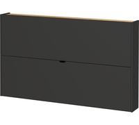 Germania Armario Zapatero 1392-549 GW-Ameca, en Grafito/Roble navarra, con Poca Profundidad, 140 x 83 x 18 cm (Ancho x Alto x Profundidad)