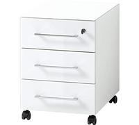 Germania Contenedor con Ruedas 4201-84 GW-Monteria, Blanco, con Cerradura, 40 x 55 x 50 cm (AnxAlxPr)