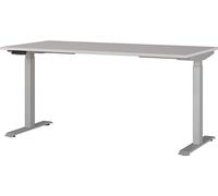 GERMANIA DIE MÖBELMACHER Escritorio 7908-643, de Cachemira/Plata, Ajustable en Altura, 160 x 120 x 80 cm (Ancho x Alto x Profundidad)