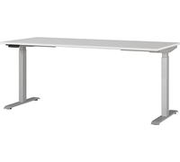 GERMANIA DIE MÖBELMACHER Escritorio 7909-583, Gris Claro/Plateado, Ajustable en Altura, 180 x 120 x 80 cm (Ancho x Alto x Profundidad)