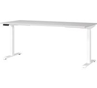 GERMANIA DIE MÖBELMACHER Escritorio 7909-642, Gris Claro/Blanco, Ajustable en Altura, 180 x 120 x 80 cm (Ancho x Alto x Profundidad)