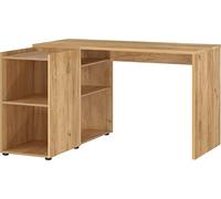 Germania Die MÖBELMACHER GW-Olvera-Escritorio Angular con aparador Integrado, Madera de ingeniería, Roble Navarra, 129 x 76 x 107 cm