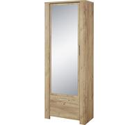 GERMANIA DIE MÖBELMACHER taquilla 3959 - 243 GW de castera, con puerta con espejo y cajón, en Navarra de roble, 74 x 198 x 41 cm (BxHxT)