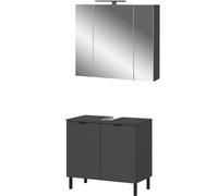 Germania Juego de baño de 2 Piezas 9919-547 GW-Arcena, de Grafito, con Patas de Metal, 76 x 200 x 34 cm (Ancho x Alto x Profundidad)