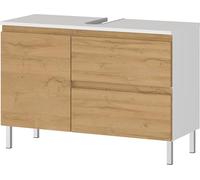 Germania WB 4331-559 GW-Torrance - Mueble bajo (80 x 56 x 34 cm), Color Blanco y Roble