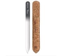 GERMANIKURE Lima de Cristal Checo en Estuche de Terciopelo Vegano - Libros y Café - Productos Profesionales de Manicura y Pedicura para una Suave y Fácil Formación de Uñas Naturales