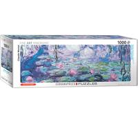 EuroGraphics- Waterlilies/Claude Monet Violeta Flores, Plantas, Hierba, púrpura, Verde, Multicolor, 1000 (6010-4366)