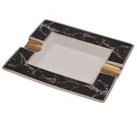 GERMANUS Cenicero de puros de porcelana auténtica - mármol Nero