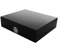 GERMANUS Humidor de Puros "Movel" con Higrómetro y Humidificador y el Manual Germanus Libro en Oscuro Nero