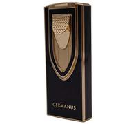 GERMANUS Jet Flame - Mechero con 2 Llamas para Puros, Negro, Oro