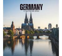 Germany 2026 Calendar: Scenic Monthly Views of Forest Hills, Alpine Peaks, Countryside Rivers & Seasonal Towns • U.S. Holidays with Notes | 8.5 × 8.5 in