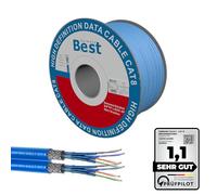 Germany B.e.s.t Cable de red dúplex CAT 8 de 50 m, cable de red LAN de cobre, cable Ethernet S/FTP 40 Gbit/s, Cat8, cobre puro, cable de datos PoE++ LSZH