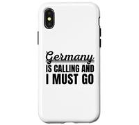 Germany is Calling and I Must go Traveler German Holiday Carcasa para iPhone X/XS