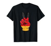 Germany Peace Sign Hand Patriotic Country Deutschland Flag Camiseta
