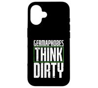 germaphobes think dirty Diseño para un estudiante de alemán Carcasa para iPhone 16