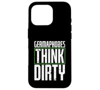 germaphobes think dirty Diseño para un estudiante de alemán Carcasa para iPhone 16 Pro