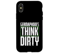 germaphobes think dirty Diseño para un estudiante de alemán Carcasa para iPhone X/XS