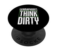 germaphobes think dirty Diseño para un estudiante de alemán PopSockets PopGrip Adhesivo