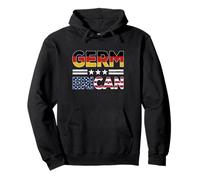 GermErican Media Bandera Alemana Americana Nueva ciudadana Doble Estadounidense Sudadera con Capucha