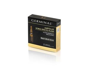 Germinal Ampollas Doble Efecto Flash, Lifting Inmediato +12h, 5x1,5ml | Efecto buena cara inmediato: piel más luminosa, tersa y descansada, con efecto lifting visible durante más de 12 horas