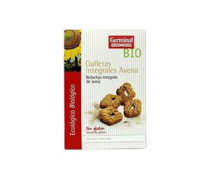 Germinal - Galletas integrales sin gluten de avena, Paquete 250g, sin gluten, sin leche, ecológico, bio