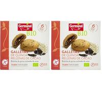 GERMINAL Galletas Quinoa rellenas de Cacao BIO Sin Gluten - 200g (Paquete de 2)