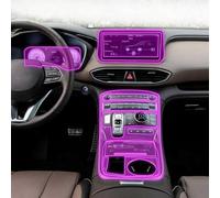 GERMNBHO Decoración de Interiores Película Interior del Coche Panel de Engranajes navegación Cubierta la Consola Central película Protectora TPU antiarañazos, para Hyundai Santa Fe 2020-2023