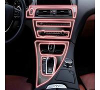 GERMNBHO Decoración de Interiores Película Interior del Coche Panel de Engranajes navegación Cubierta la Consola Central película Protectora TPU antiarañazos, para BMW Serie 6 2014-2017