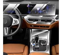 GERMNBHO Decoración de Interiores Película Interior del Coche, Panel de Engranajes navegación, Cubierta Consola Central, película Protectora TPU antiarañazos, para BMW I3 I4 2022-2024